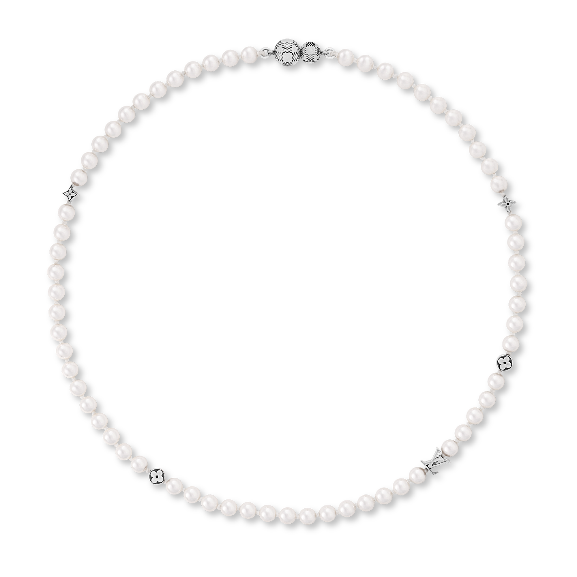 Monogram Slim Pearls Necklace S00 - Men - Fashion Jewelry | LOUIS